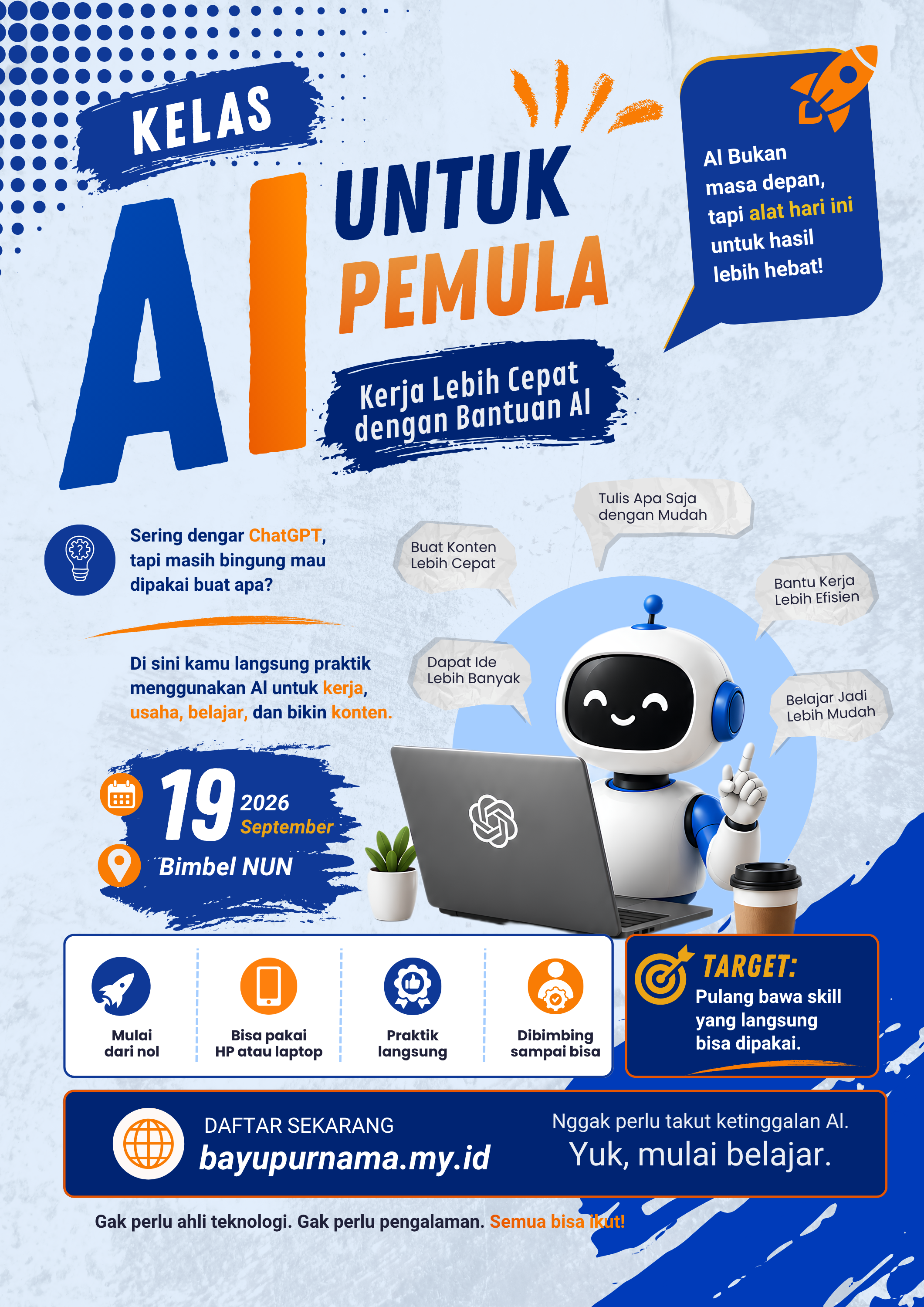 Poster Kelas AI Untuk Pemula