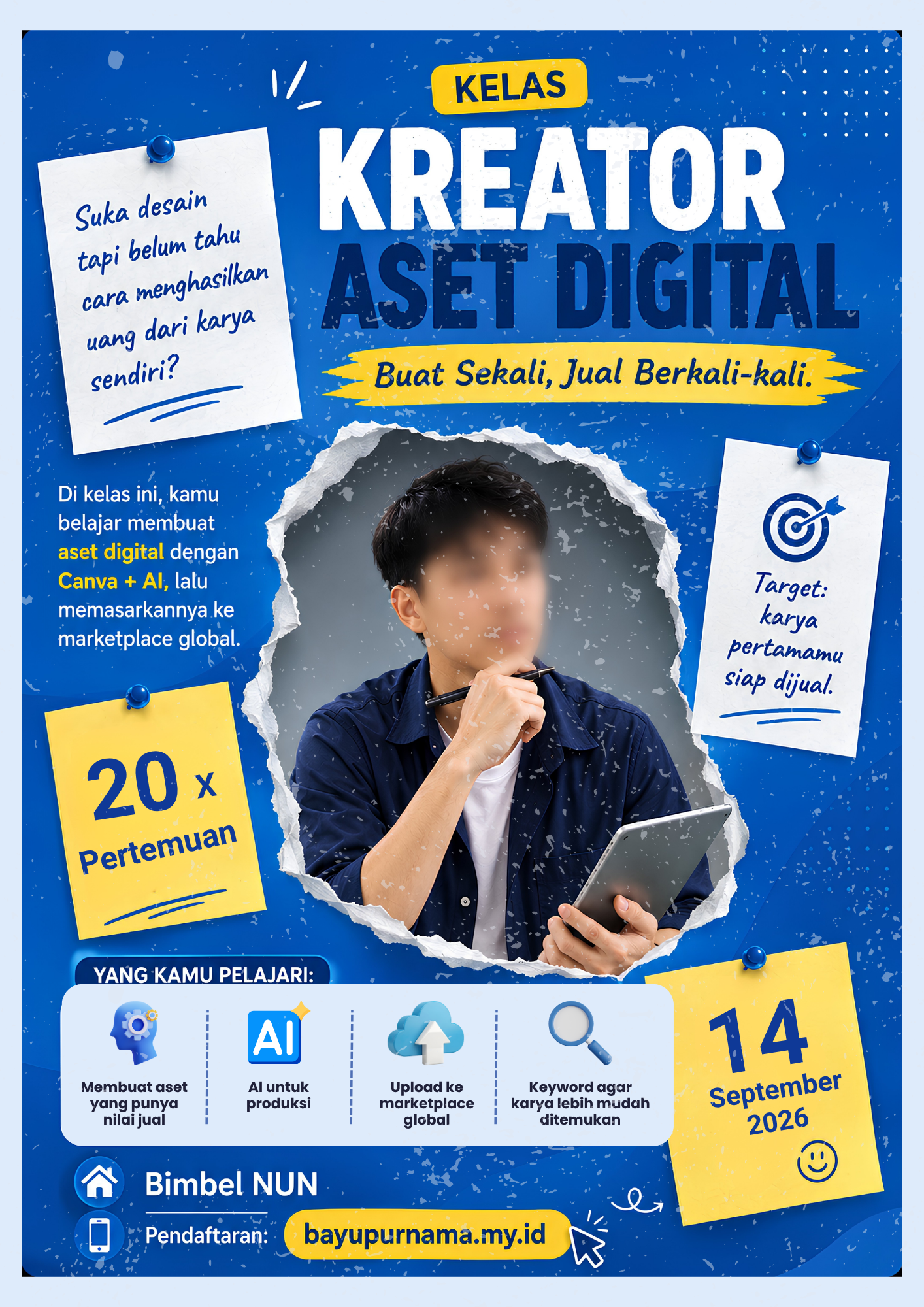 Poster Kelas Kreator Aset Digital