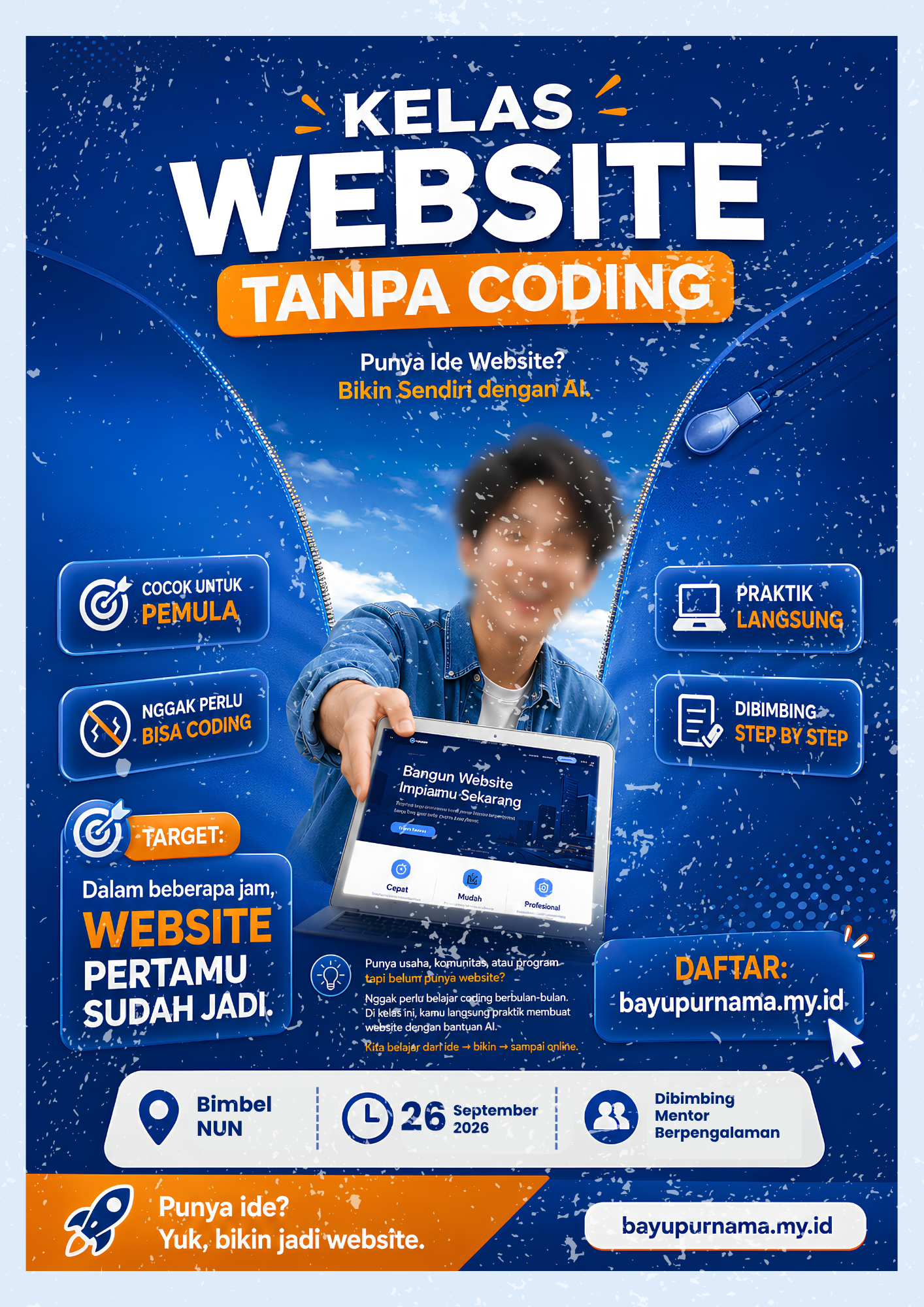 Poster Kelas Website Tanpa Coding